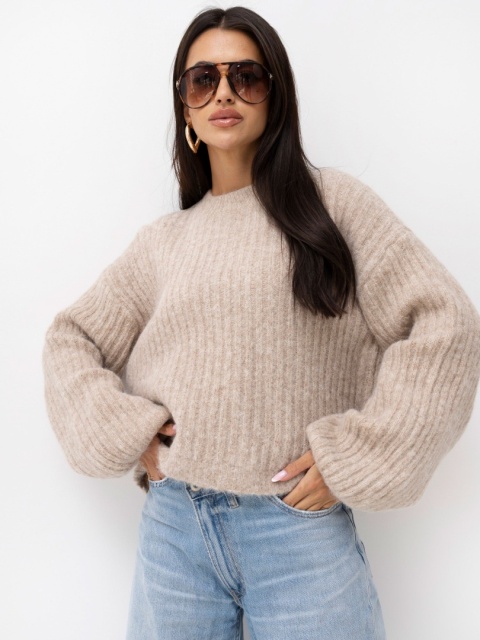 Beżowy sweter oversize Molly